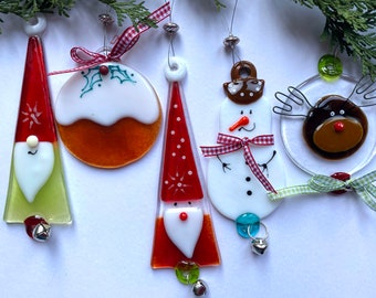 Fused Glass Christmas Decorations