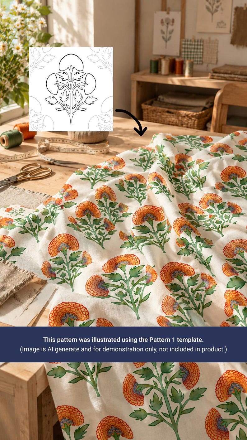 Seamless Pattern Guides | Repeatable Pattern Templates for Procreate Beginner | Set of 4 image 10