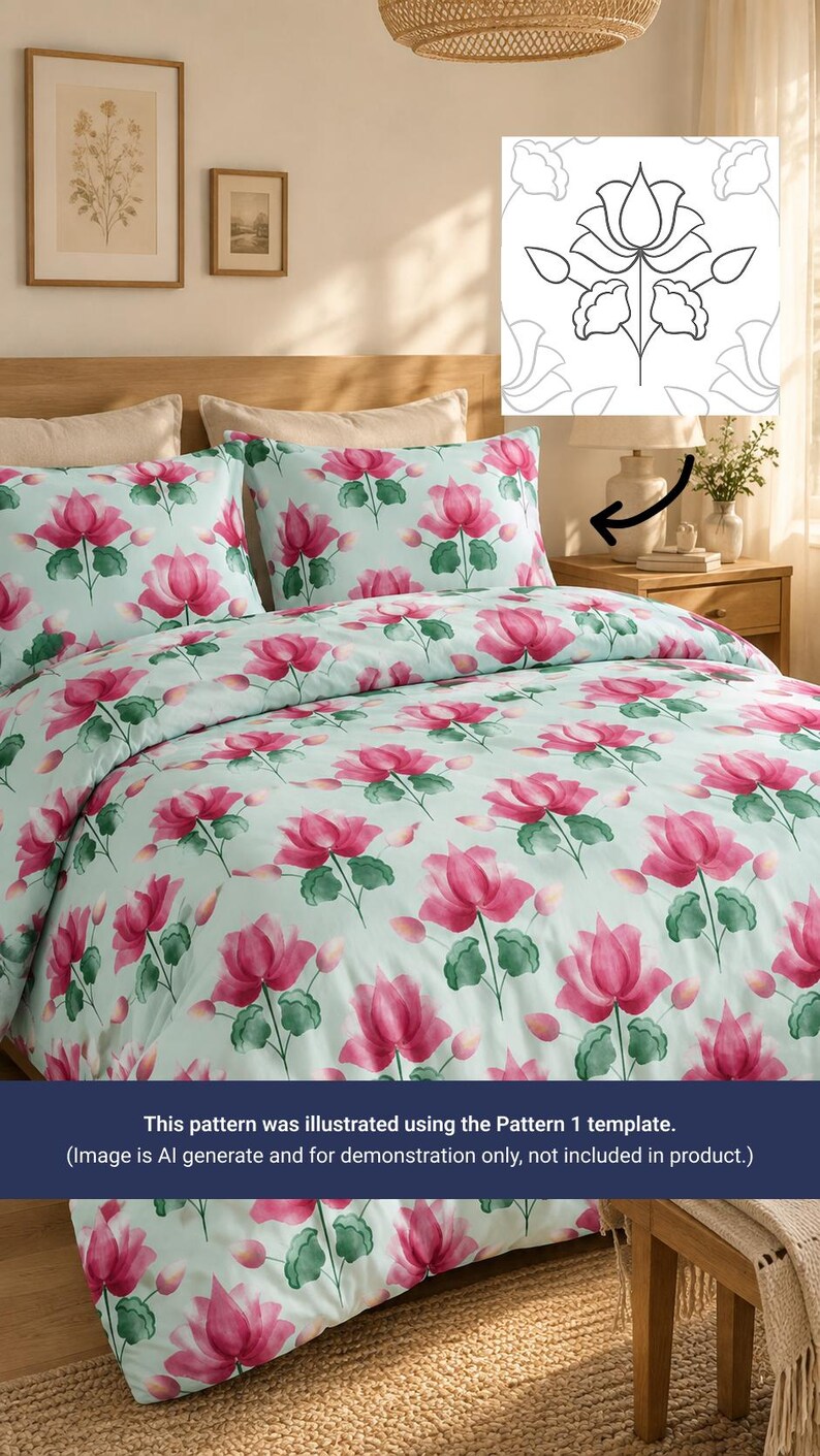 Seamless Pattern Guides | Repeatable Pattern Templates for Procreate Beginner | Set of 4 image 8