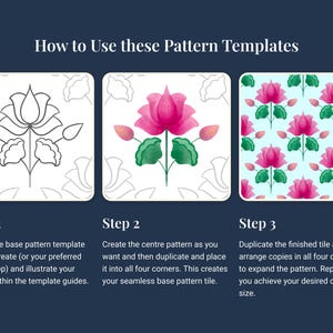 Seamless Pattern Guides | Repeatable Pattern Templates for Procreate Beginner | Set of 4 image 2