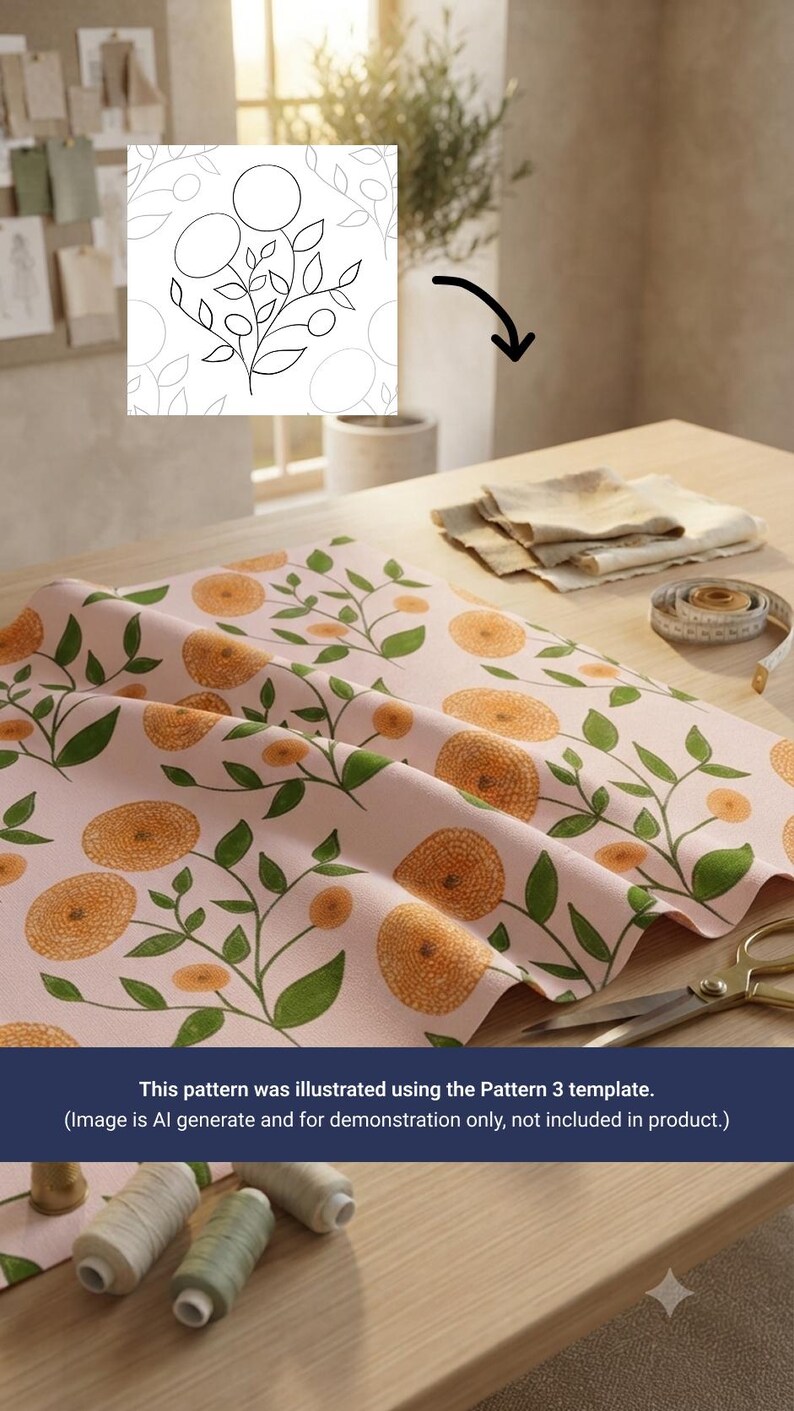 Seamless Pattern Guides | Repeatable Pattern Templates for Procreate Beginner | Set of 4 image 4