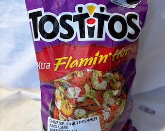 Tostitos Xtra Flamin’ Hot Chips Imported | Spicy Chili Lime Cheese Corn Snack | Mexican Snack