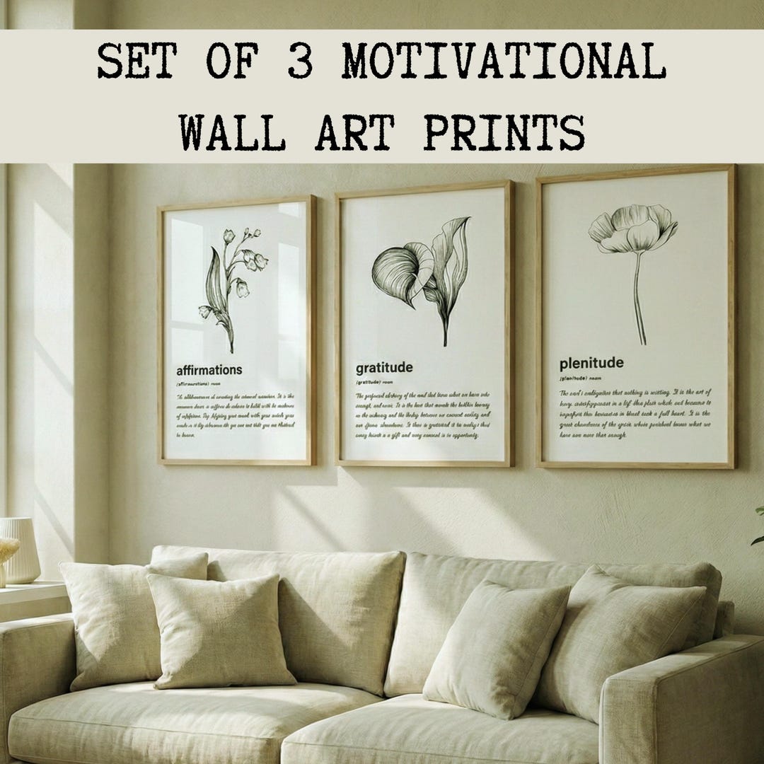 2026 Motivational Wall Art | Set of 3 Prints | PDF PNG | Success ...