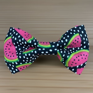 Watermelon Summer Fun Polka Dot Durable Bow Tie Dog Cat Collar Washable