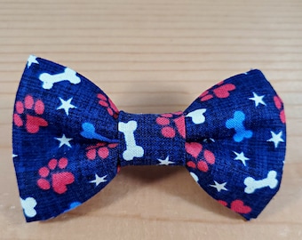 4th of July American Dog Bow Tie