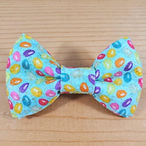 Glitter Jelly Beans Easter Spring Durable Bow Tie Dog Cat Collar Washable