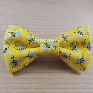 Bumblebee Yellow Bee Glitter Bow Tie Dog Cat Pet