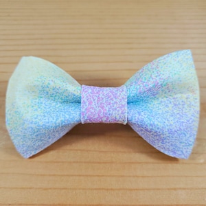 Speckled Rainbow Easter Spring Durable Bow Tie Dog Cat Collar Washable