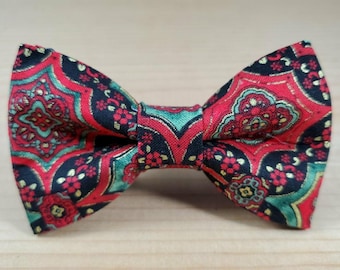 Fancy Christmas X-mas Bow Tie Dog Cat Attaches to Collar