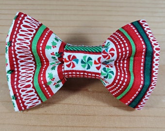 Christmas Festive X-mas Bow Tie Dog Cat Attaches to Collar