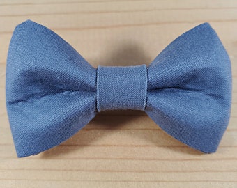 Solid Gray Handsome Bow Tie Dog Cat Collar Washable