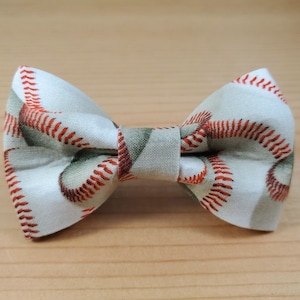 Baseball Sport Bow Tie Dog Cat Collar Washable