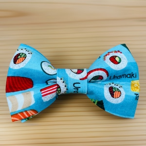 Sushi Roll Bow Tie Dog Cat Collar Washable