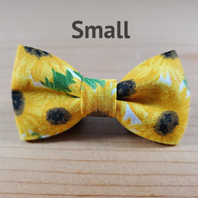 Sunflowers Floral Durable Bow Tie Dog Cat Collar Washable Etsy