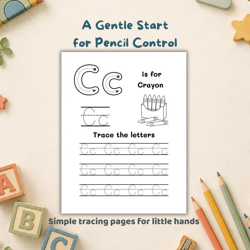 Alphabet Tracing Worksheets A-Z, Preschool Handwriting Practice Sheets ...