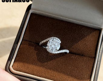 S925 Sterling Silver Round Stone Ring, Gold Plated Stackable Elegant Ring, Everyday Women Jewelry