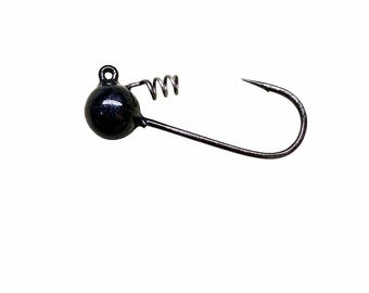 Hand Poured Shakey Head Jig with Screw Lock, Gamakatsu Hook, 4pk