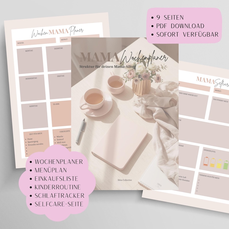 Family Weekly Planner Printable, Mom Planner PDF, Meal Planner ...