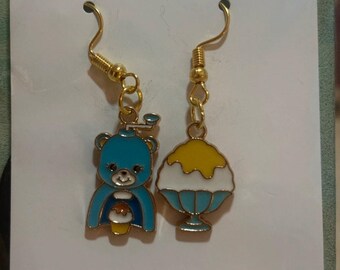 ヴィンテージ 日本製 キョロちゃん イエロー テディベア かき氷