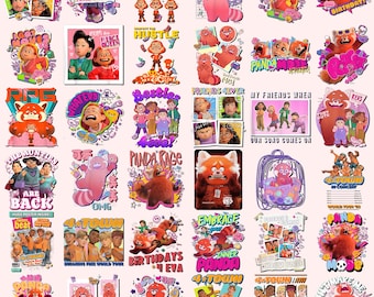 36 Turning Red Bundle Png Files turning red png, red panda svg, 4 town Png, turning red birthday png files Magic Kingdom Digital Download