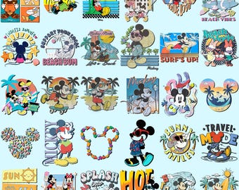 Mickey Summer png Shirt, minnie Summer, Shirt, Mickey Summer png, Mickey Mouse Beach Boys svg, Mickey Surfing png, Beach Party png