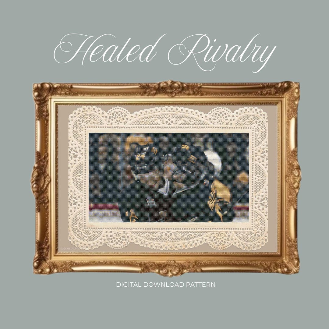 Heated Rivalry Cross Stitch Pattern - Etsy