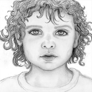 Retrato personalizado - Desenho original a lápis, tamanho A4 / Carta, desenhado pelo artista britânico Kes Samuelson, a partir de sua fotografia.