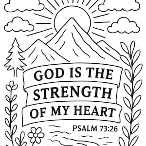 Psalm 73: 26 Malseite Bibel Vers Schrift Kunst