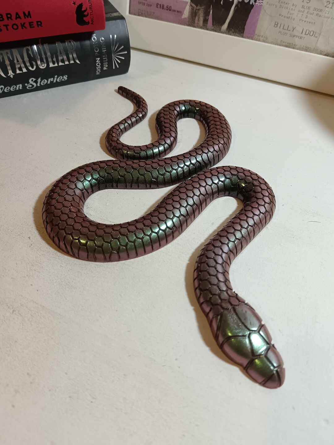 Snake Made by Hand in Epoxy Resin, Perfect for Animal, Nature, Gothic ...