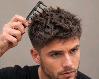 Pente ergonômico impresso em 3D para separar mechas de cabelo - Ferramenta profissional para misturar e estilizar cabelos