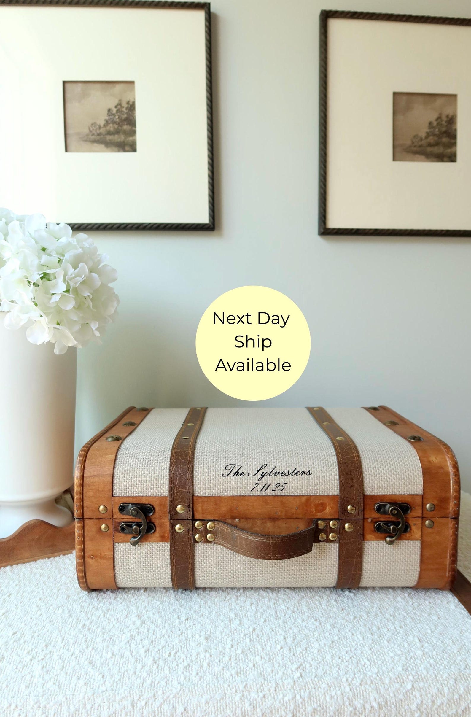 Wedding Keepsake Trunk Large, Personalized Bridal Memory Box, Card Box, Heirloom Chest, Custom Wedding Storage, Wedding Gift