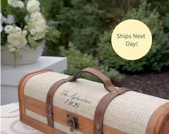 Personalized Wine Box, Keepsake Box, Wedding Memory Box, Wedding Keepsake Box, Anniversary Gift, Bridal Shower Gift, Gift For Couple