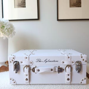 Bride Keepsake Trunk Personalized for Bride to Be Wedding Day Last Name Gift for Daughter Heirloom Wedding Memory Box for Anniversary