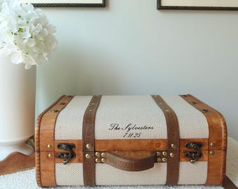 Large Wedding Keepsake Trunk Personalized Bridal Memory Box New Baby Keepsake Card Box Wedding Gift Engagement Gift