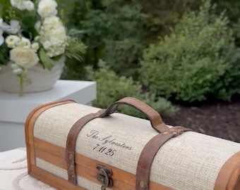 Personalized Wine Box, Keepsake Box, Wedding Memory Box, Wedding Keepsake Box, Anniversary Gift, Bridal Shower Gift, Gift For Couple