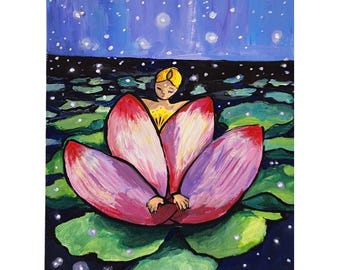 Lotus flower giclee