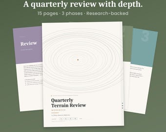 Quarterly Terrain Review Workbook, 15-Page Printable Reflection Journal