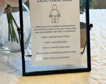 Lego-Gästebuch Beschilderung