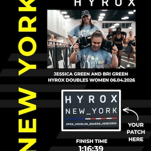 NEW YORK HYROX | Hyrox Finisher Patch Poster | Customizable