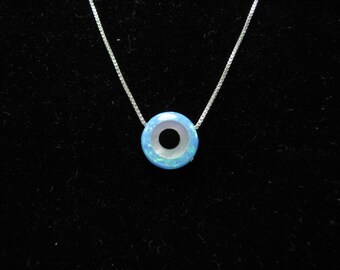 Collier œil De Nazar Bleu Et Argent – Chaîne 45cm – Mark Kranz Paris