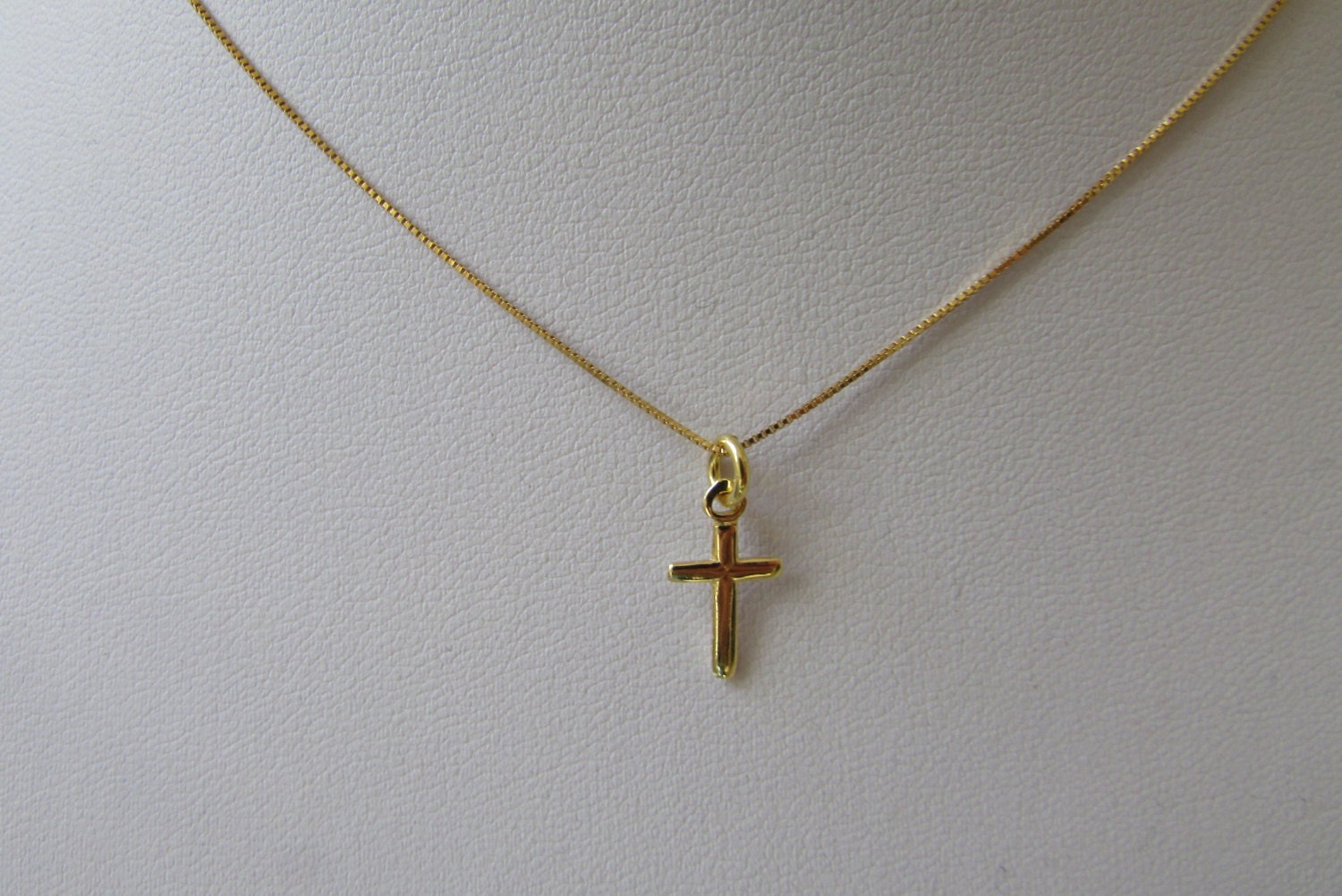 14K Yellow Solid Gold Cross Chain Pendant. Minimalist Christian Necklace.  Classy Unisex Cross Casual Charm Necklace. - Etsy Israel