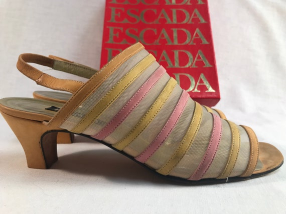 Escada Suede and Mesh Heels 8.5AA - image 3