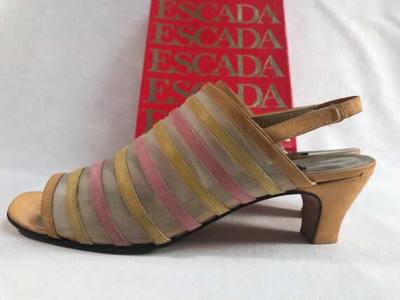 Escada Suede and Mesh Heels 8.5AA - image 2