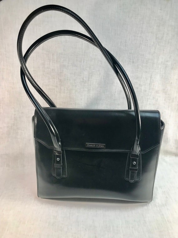 Charles Jourdan Black Leather Handbag