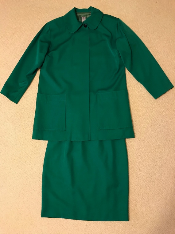 Vintage 1980’s Ungaro Green Wool Suit