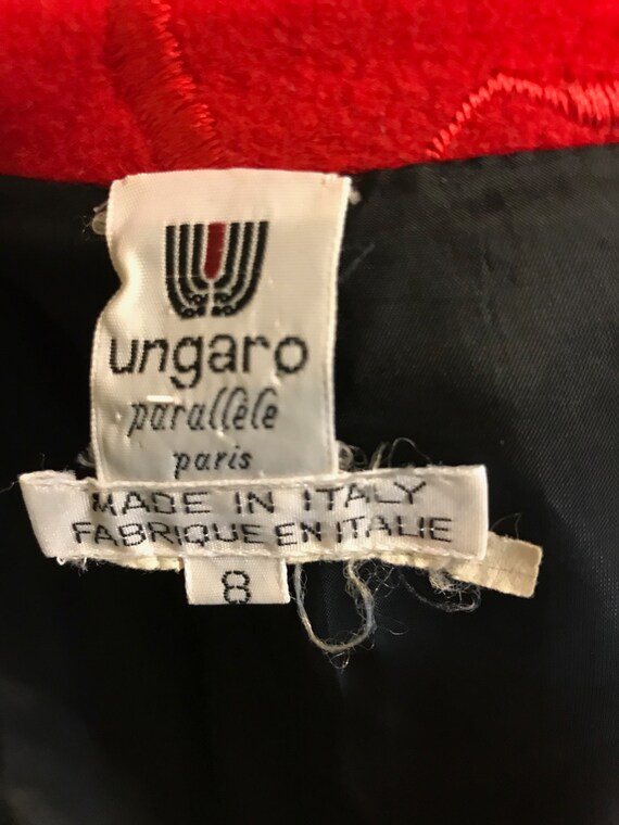 Vintage 1990’s Ungaro Red Wool Jacket - image 3