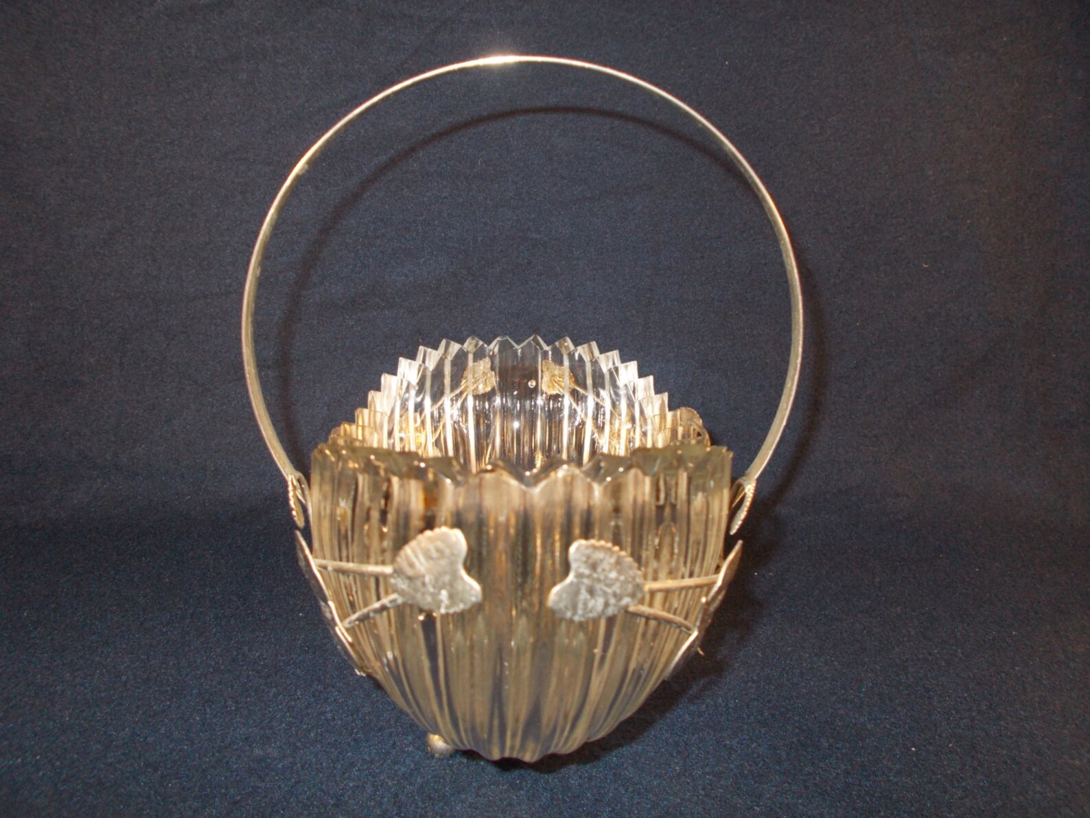 Cut Crystal Brides Basket in Metal Frame Etsy