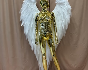 White Angel Wings Costume, Large Angel Wings, Giant Feather Wings, Fantasy Wings, Cosplay Costume, Wedding Photo Prop, Christmas Angel