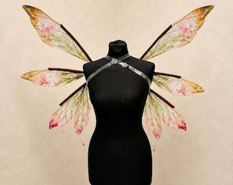 Floral Fairy Wings for Adults – Fantasy Butterfly Wings, Fairycore Cosplay Accessories