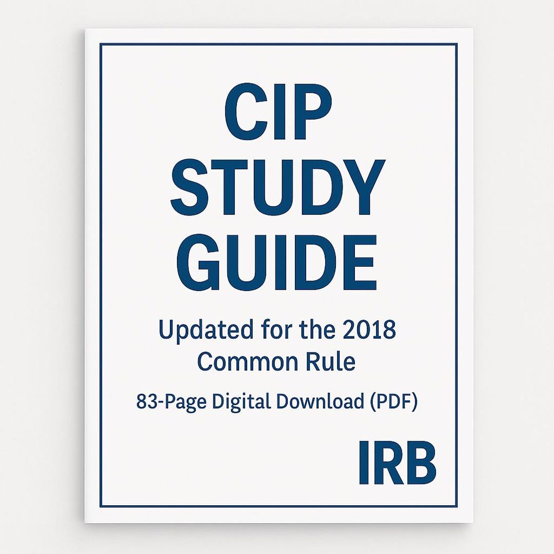 Certified IRB Professional (CIP) Study Guide - Post-2018 Common Rule ...